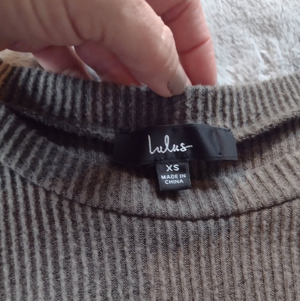 NWOT Lulu's Fit And Fair Ribbed Knit Long Sleeve Skater Dress - Picture 14 of 14